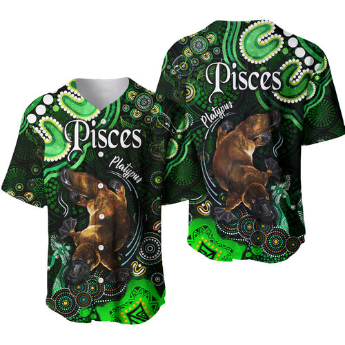 australian-astrology-baseball-jersey-pisces-platypus-zodiac-aboriginal-vibes-green