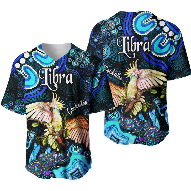 australian-astrology-baseball-jersey-libra-cockatoo-glider-zodiac-aboriginal-vibes-blue