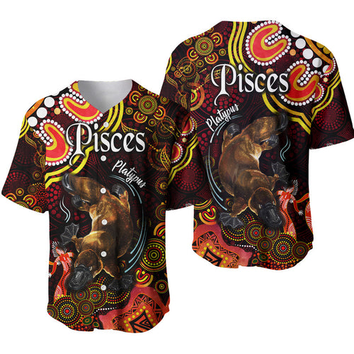 australian-astrology-baseball-jersey-pisces-platypus-zodiac-aboriginal-vibes-red