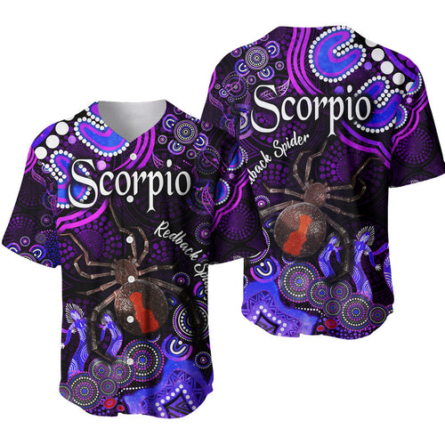 australian-astrology-baseball-jersey-scorpio-redback-spider-zodiac-aboriginal-vibes-purple