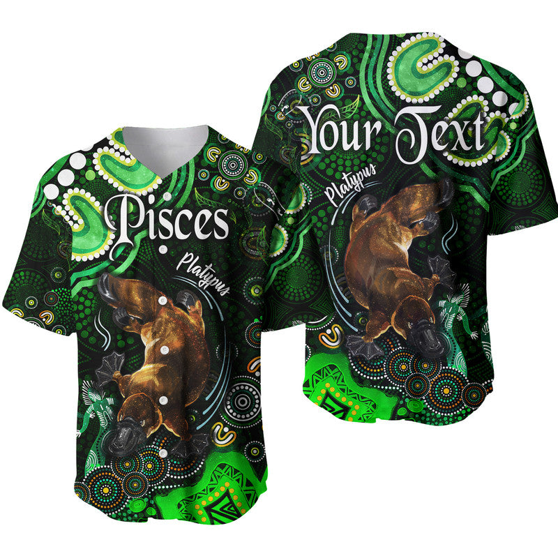 custom-personalised-australian-astrology-baseball-jersey-pisces-platypus-zodiac-aboriginal-vibes-green
