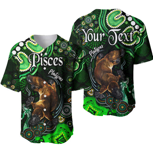 custom-personalised-australian-astrology-baseball-jersey-pisces-platypus-zodiac-aboriginal-vibes-green