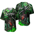 custom-personalised-australian-astrology-baseball-jersey-scorpio-redback-spider-zodiac-aboriginal-vibes-green