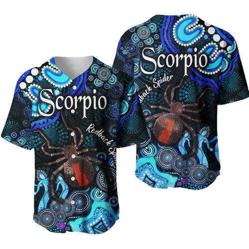 australian-astrology-baseball-jersey-scorpio-redback-spider-zodiac-aboriginal-vibes-blue