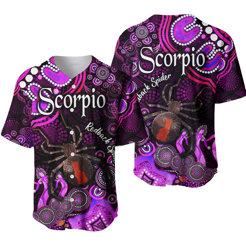 australian-astrology-baseball-jersey-scorpio-redback-spider-zodiac-aboriginal-vibes-pink
