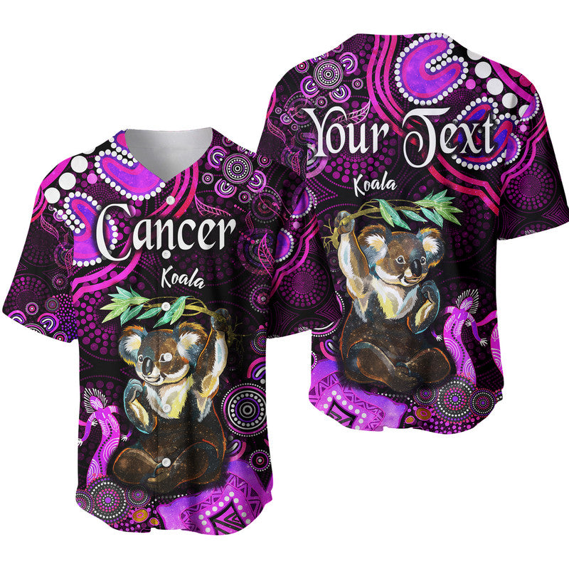 custom-personalised-australian-astrology-baseball-jersey-cancer-koala-zodiac-aboriginal-vibes-pink