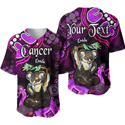 custom-personalised-australian-astrology-baseball-jersey-cancer-koala-zodiac-aboriginal-vibes-pink
