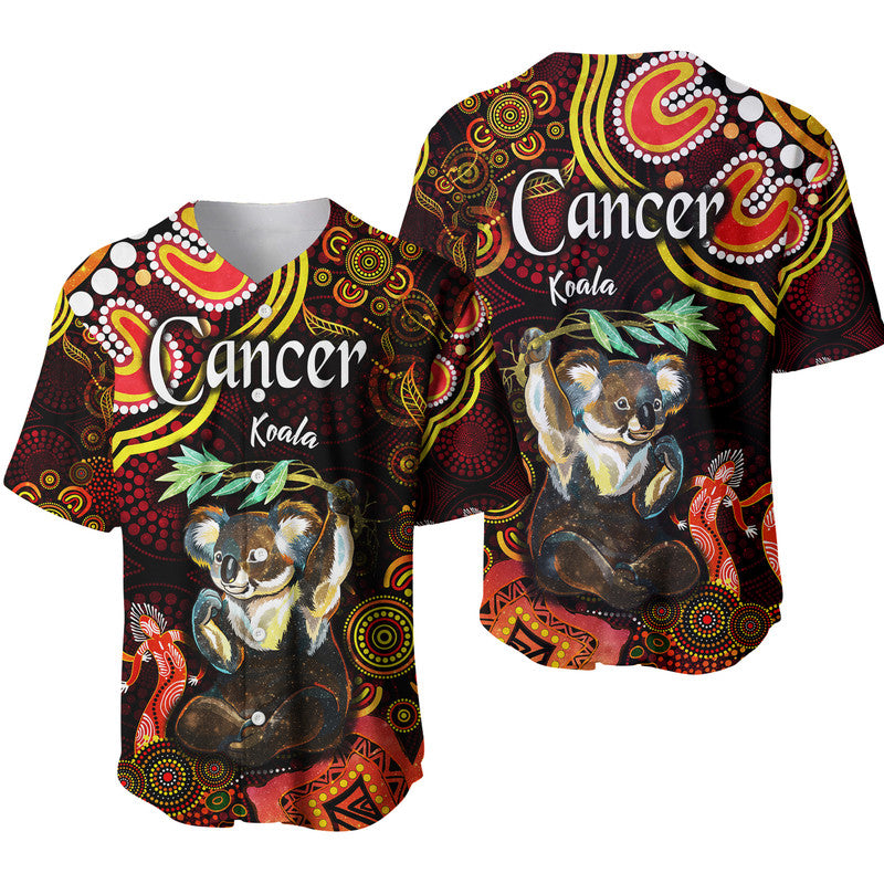 australian-astrology-baseball-jersey-cancer-koala-zodiac-aboriginal-vibes-red