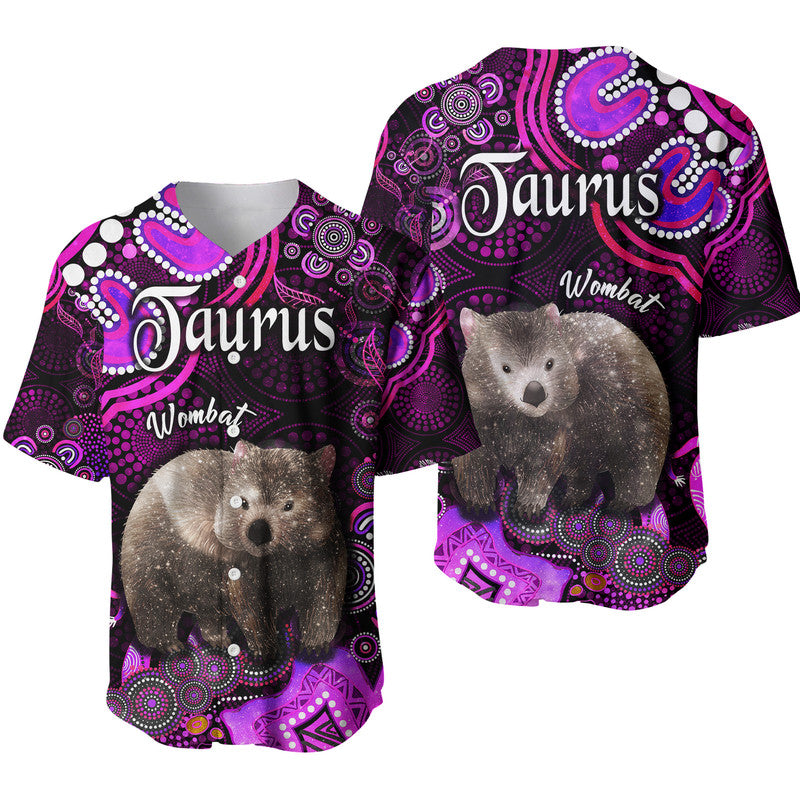 australian-astrology-baseball-jersey-taurus-wombat-zodiac-aboriginal-vibes-pink