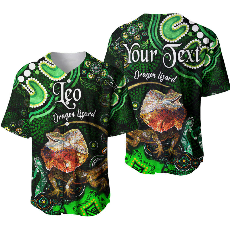 custom-personalised-australian-astrology-baseball-jersey-leo-dragon-lizard-zodiac-aboriginal-vibes-green