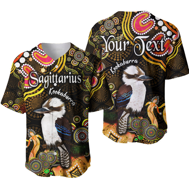 custom-personalised-australian-astrology-baseball-jersey-sagittarius-kookaburra-zodiac-aboriginal-vibes-gold