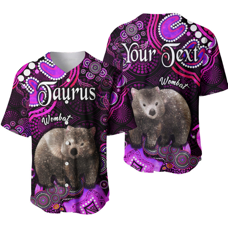 custom-personalised-australian-astrology-baseball-jersey-taurus-wombat-zodiac-aboriginal-vibes-pink