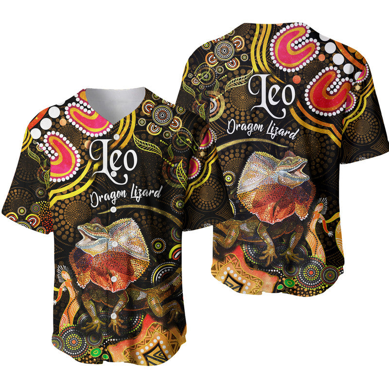 australian-astrology-baseball-jersey-leo-dragon-lizard-zodiac-aboriginal-vibes-gold