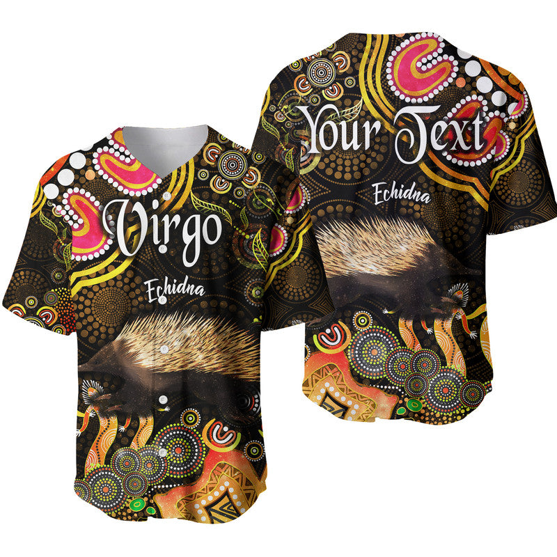 custom-personalised-australian-astrology-baseball-jersey-virgo-echidna-zodiac-aboriginal-vibes-gold