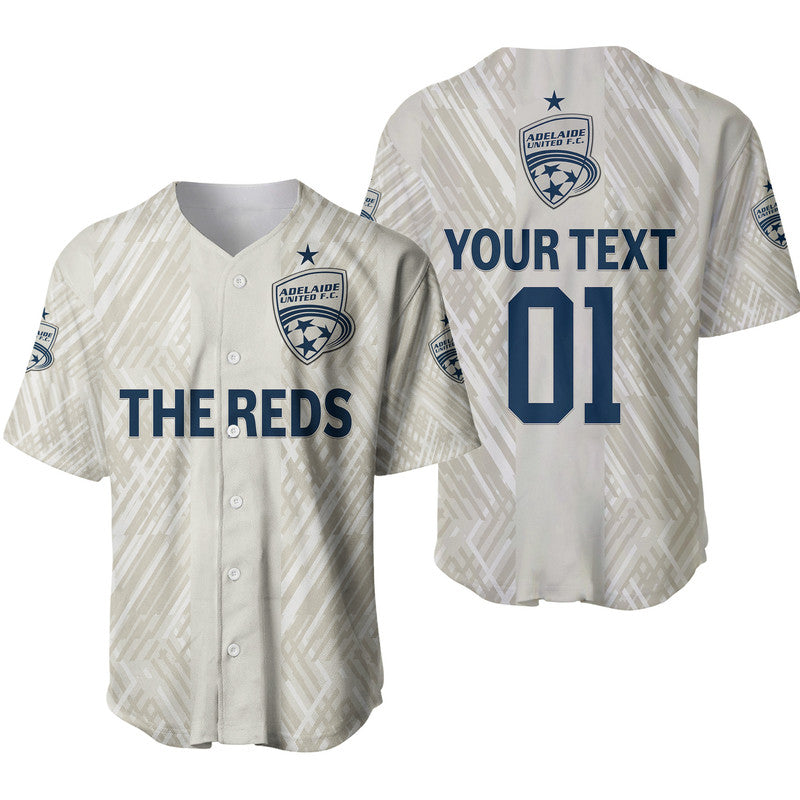 custom-personalised-adelaide-united-the-reds-baseball-jersey-soccer-club-original-style-beige