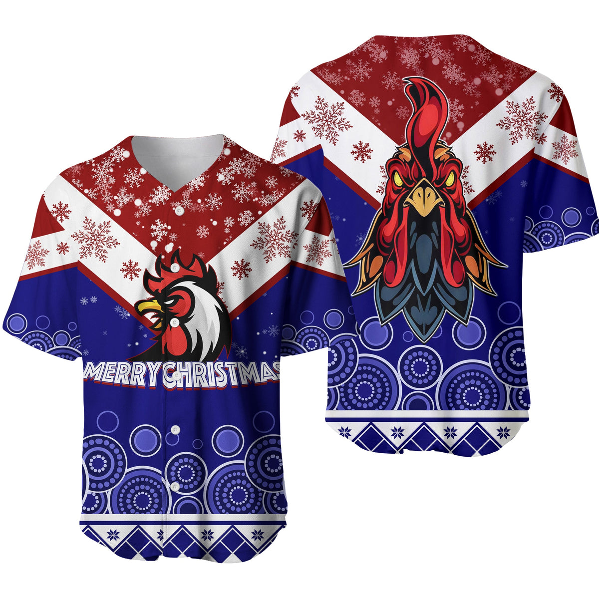 aboriginal-art-chooks-tricolor-merry-christmas-baseball-jersey