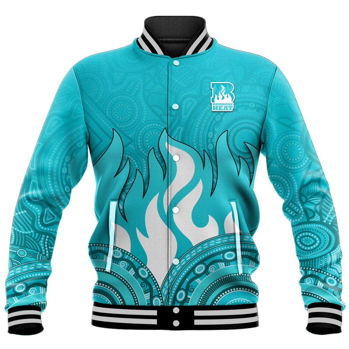 Brisbane Heat Indigenous Aboriginal Arts Baseball Jacket LT9