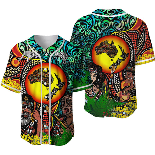 Australia Aboriginal Kangaroo Combine New Zealand Maori Kiwi Bird Baseball Jersey - LT2