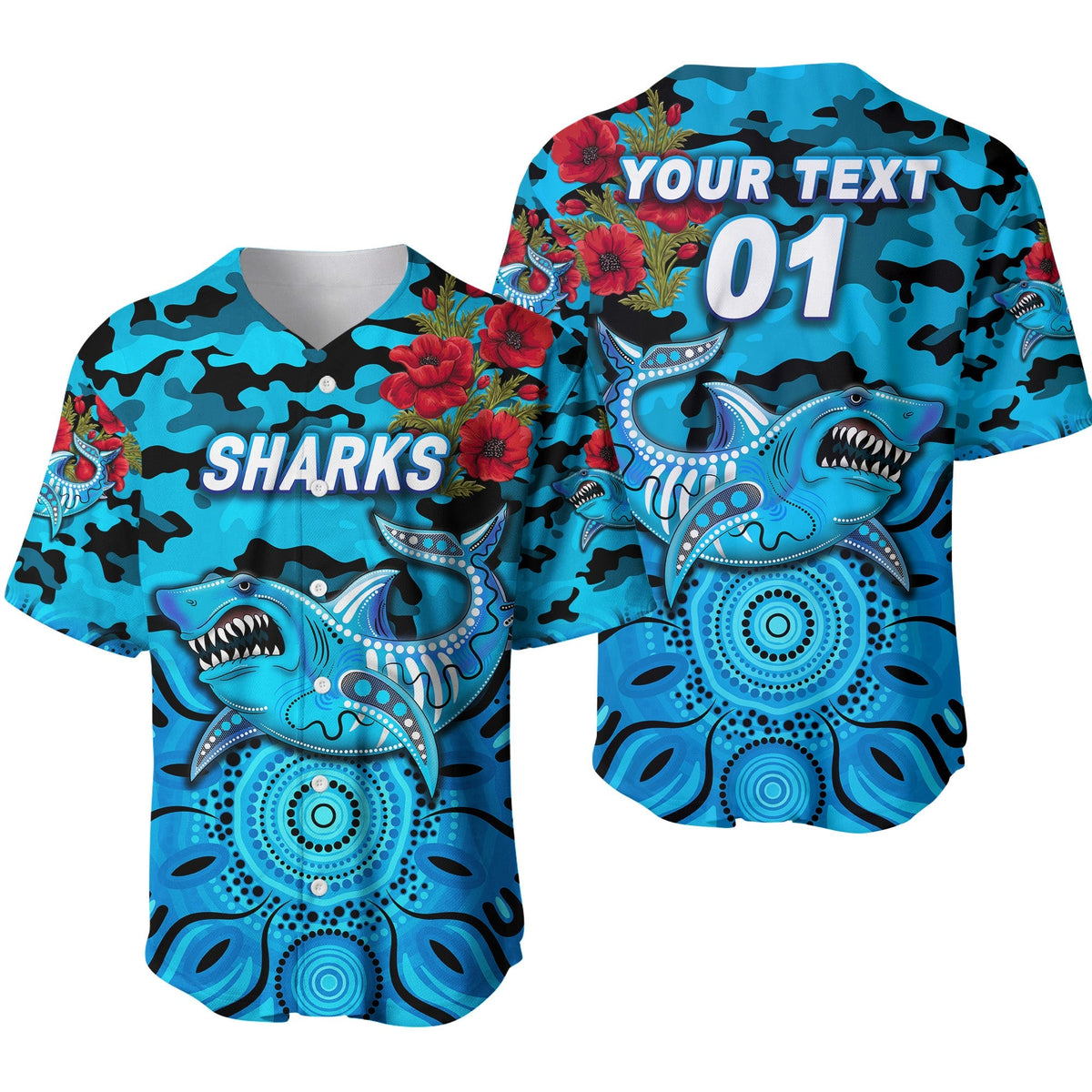 custom-personalised-cronulla-sutherland-sharks-anzac-2022-baseball-jersey-indigenous-vibes