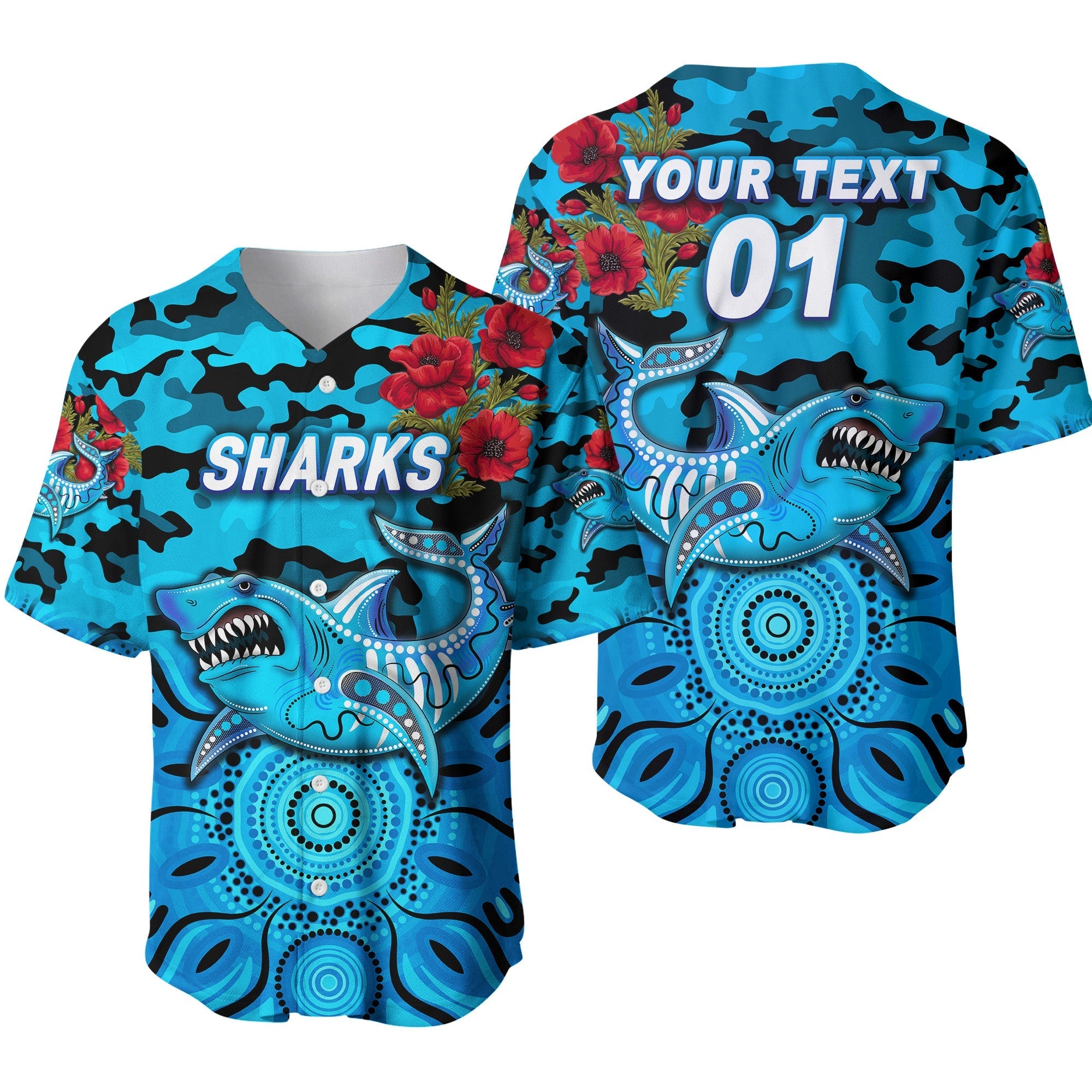 custom-personalised-cronulla-sutherland-sharks-anzac-2022-baseball-jersey-indigenous-vibes