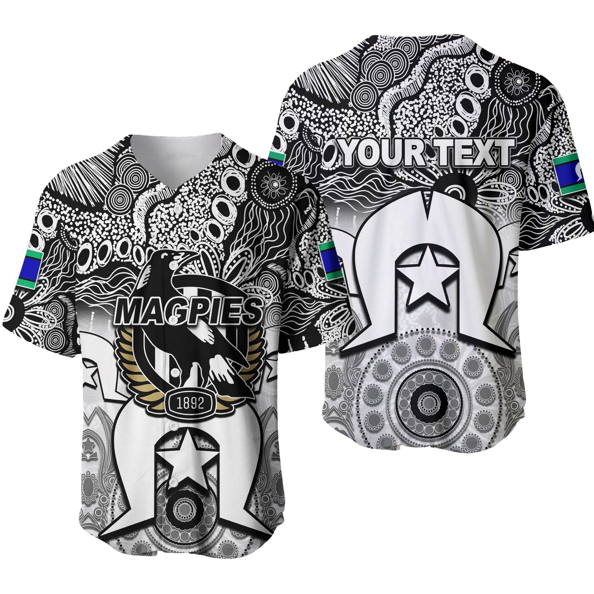 custom-personalised-magpies-australian-football-torres-strait-islanders-mix-aboriginal-baseball-jersey