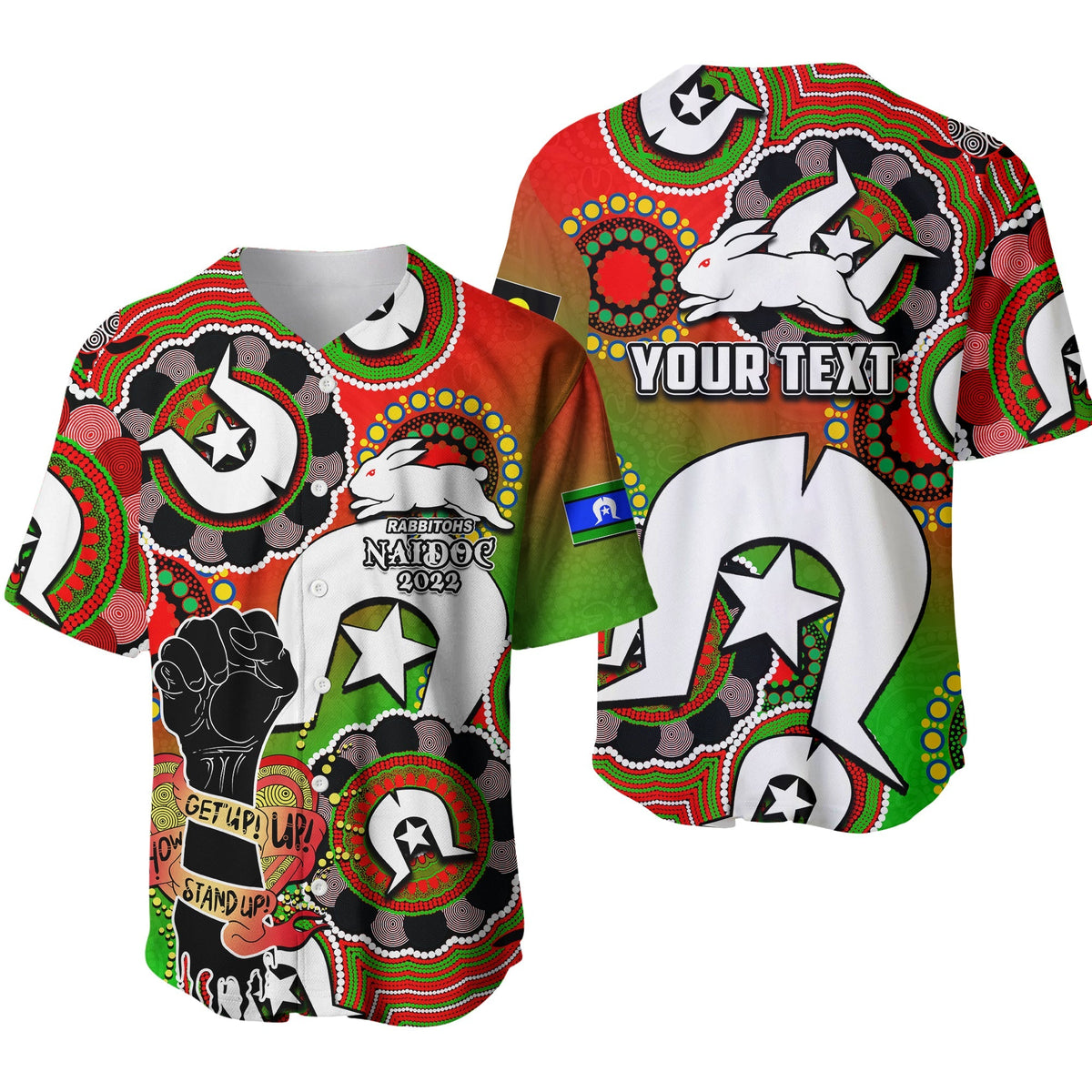 custom-personalised-rabbitohs-rugby-naidoc-week-2022-baseball-jersey-lets-fight-together
