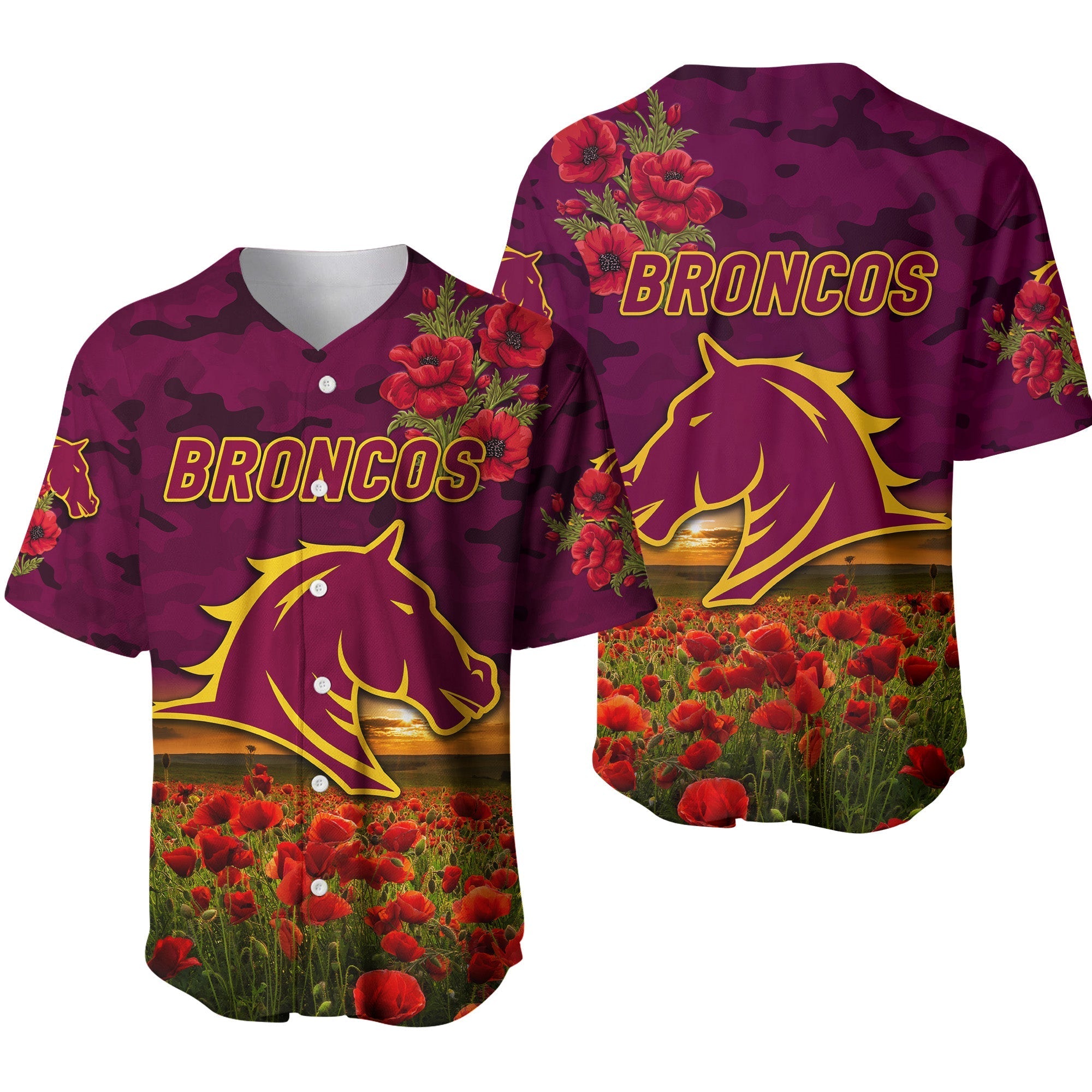 custom-personalised-brisbane-broncos-anzac-2022-baseball-jersey-poppy-flowers-vibes