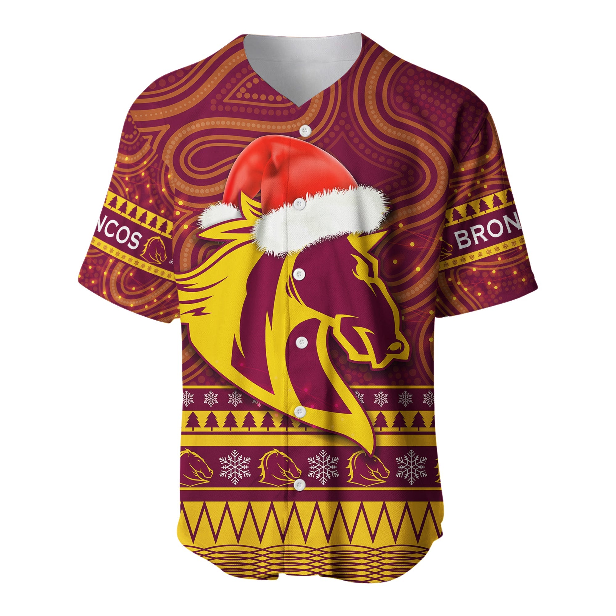 custom-personalised-broncos-christmas-baseball-jersey-brisbane-indigenous