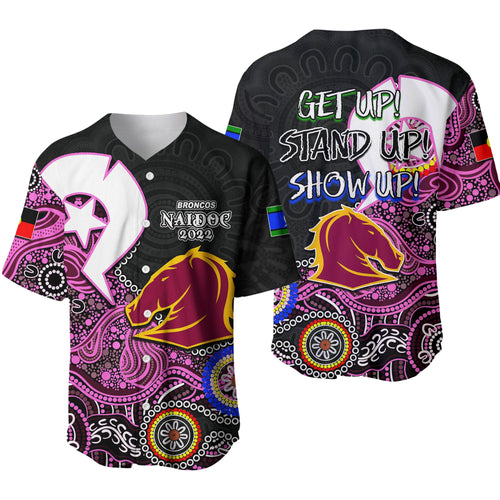 Broncos NAIDOC 2022 Patterns Baseball Jersey Pink Style