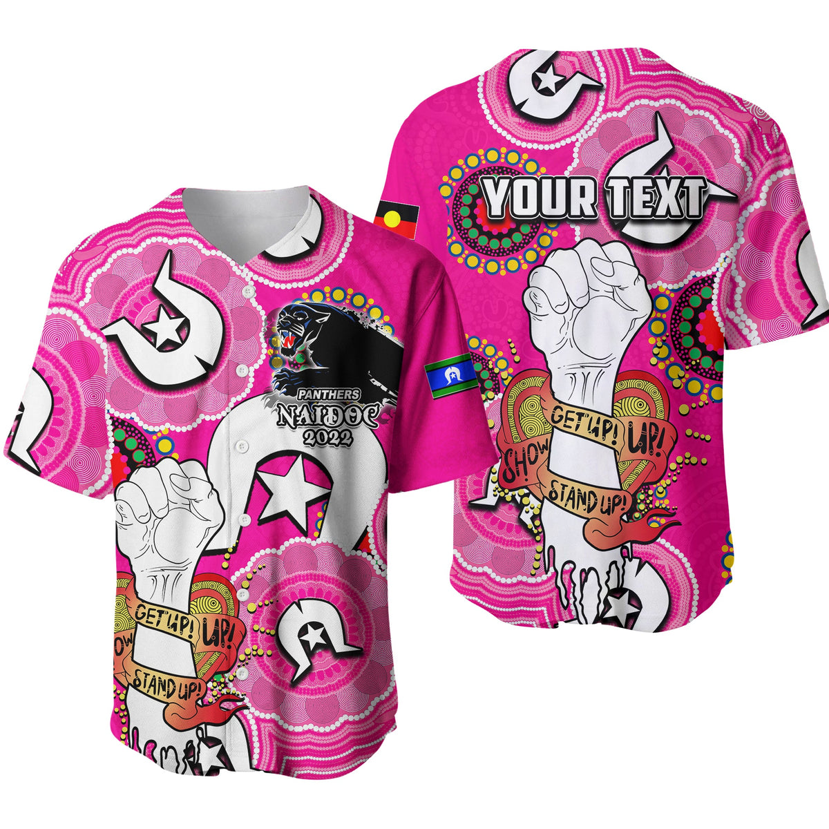 custom-personalised-panthers-rugby-naidoc-week-2022-baseball-jersey-lets-fight-together-pink-style