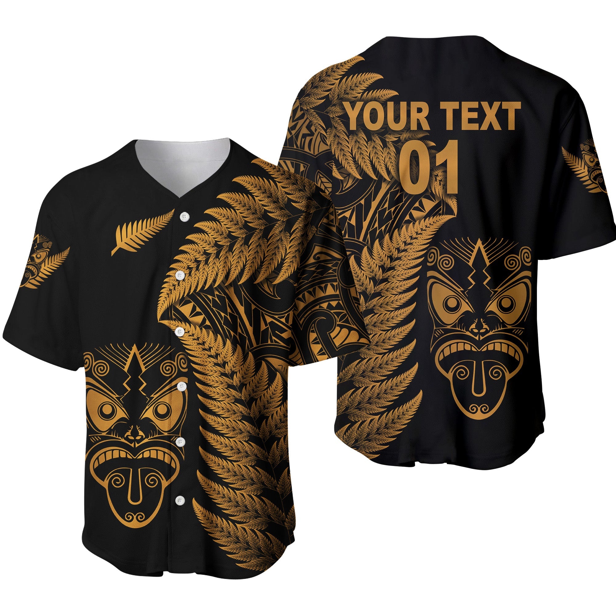 custom-personalised-new-zealand-haka-rugby-maori-baseball-jersey-silver-fern-vibes-gold