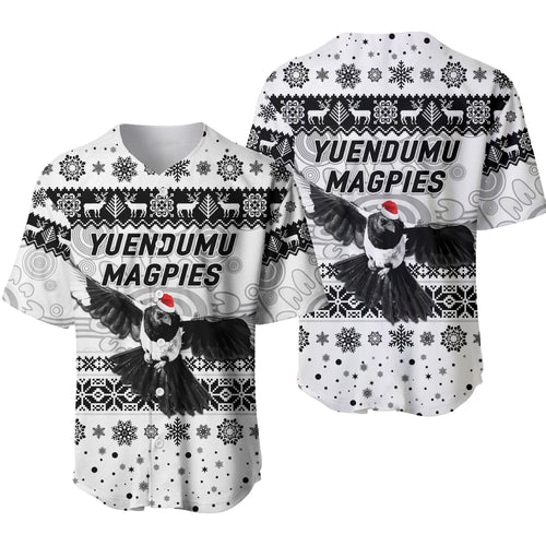 yuendumu-magpies-football-club-baseball-jersey-christmas-simple-style-white