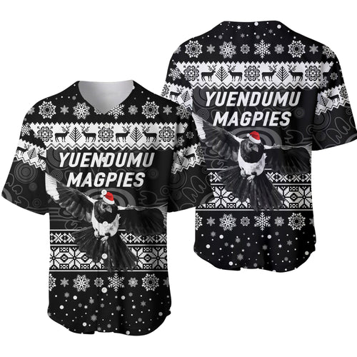 yuendumu-magpies-football-club-baseball-jersey-christmas-simple-style-black