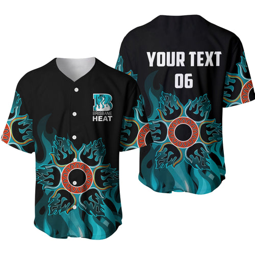 (Custom Personalised And Number) Brisbane Heat Basebal Jersey Cricket Simple Style