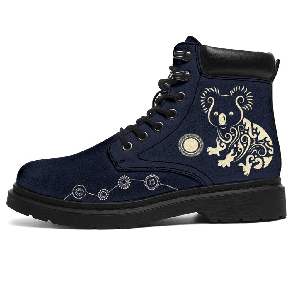 aboriginal-boots-koala-patterns-treasure-australia-coat-of-arms-all-season