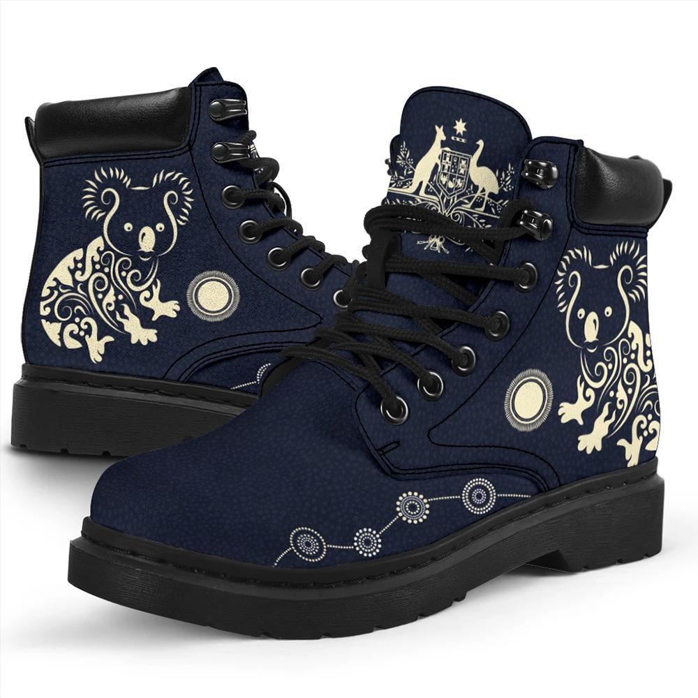 aboriginal-boots-koala-patterns-treasure-australia-coat-of-arms-all-season