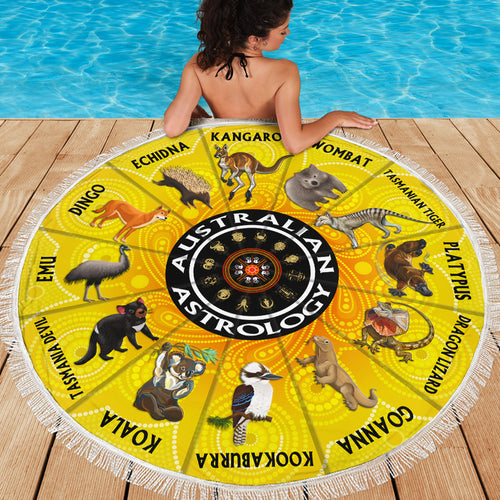 australian-animals-zodiac-beach-blanket-australian-astrology