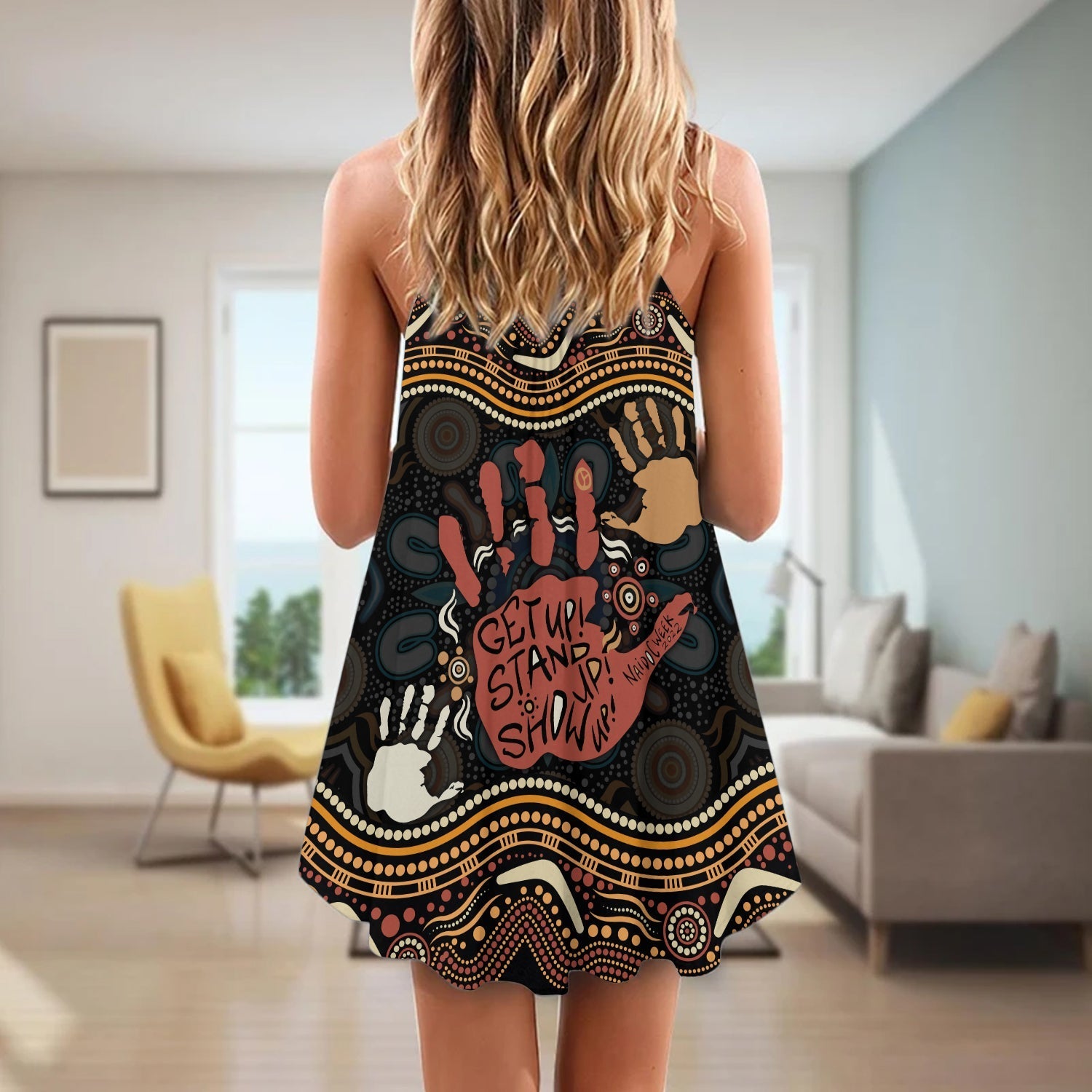 naidoc-week-2022-strap-summer-dress-aboriginal-art-hand-stencils