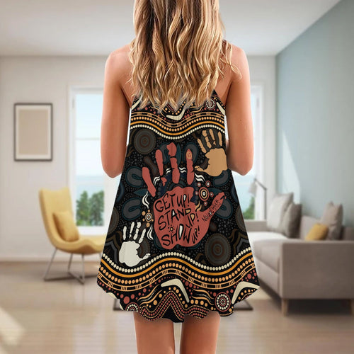 naidoc-week-2022-strap-summer-dress-aboriginal-art-hand-stencils