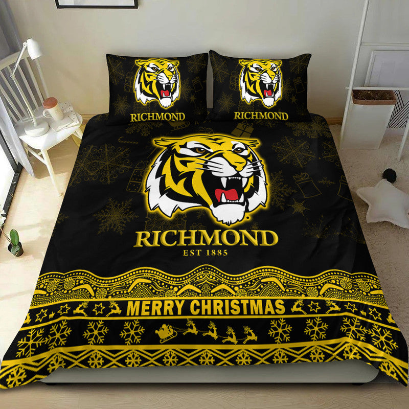 richmond-tigers-unique-winter-season-bedding-set-tigers-merry-christmas-no2