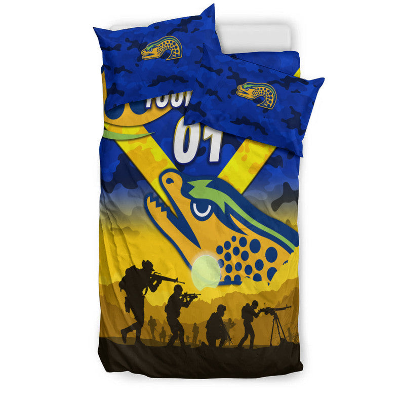 custom-personalised-parramatta-eels-anzac-2022-bedding-set-simple-style-blue