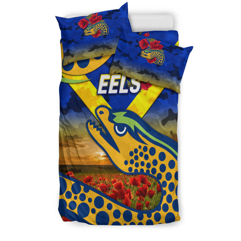 parramatta-eels-anzac-2022-bedding-set-poppy-flowers-vibes-blue