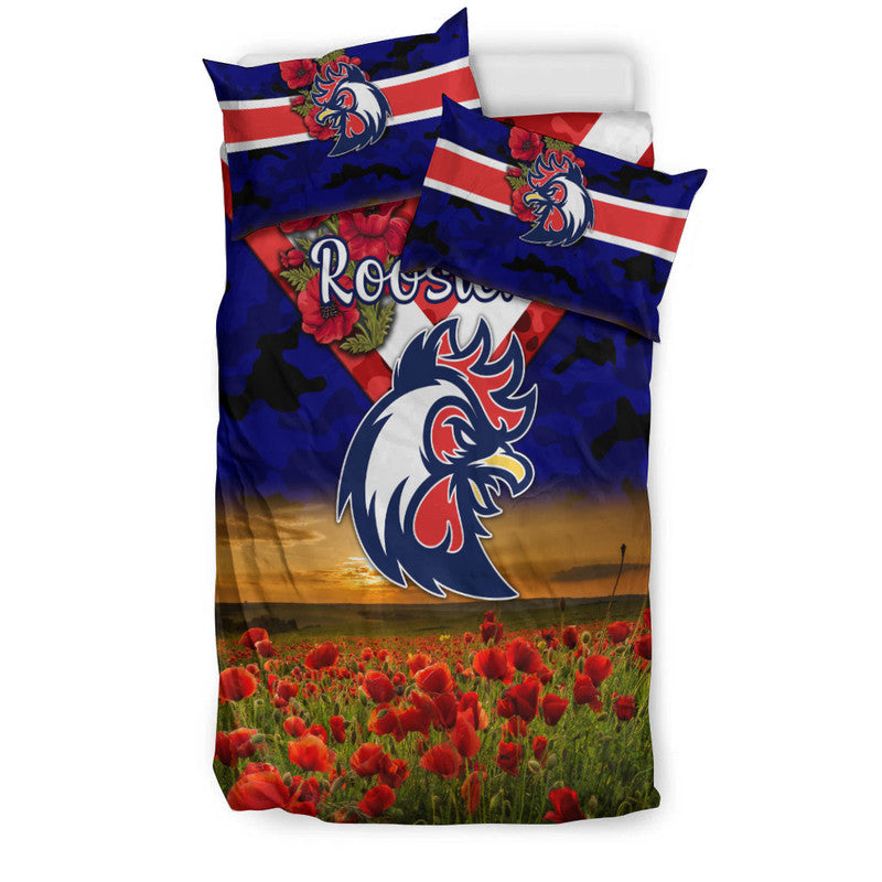 sydney-roosters-anzac-2022-bedding-set-poppy-flowers-vibes-blue