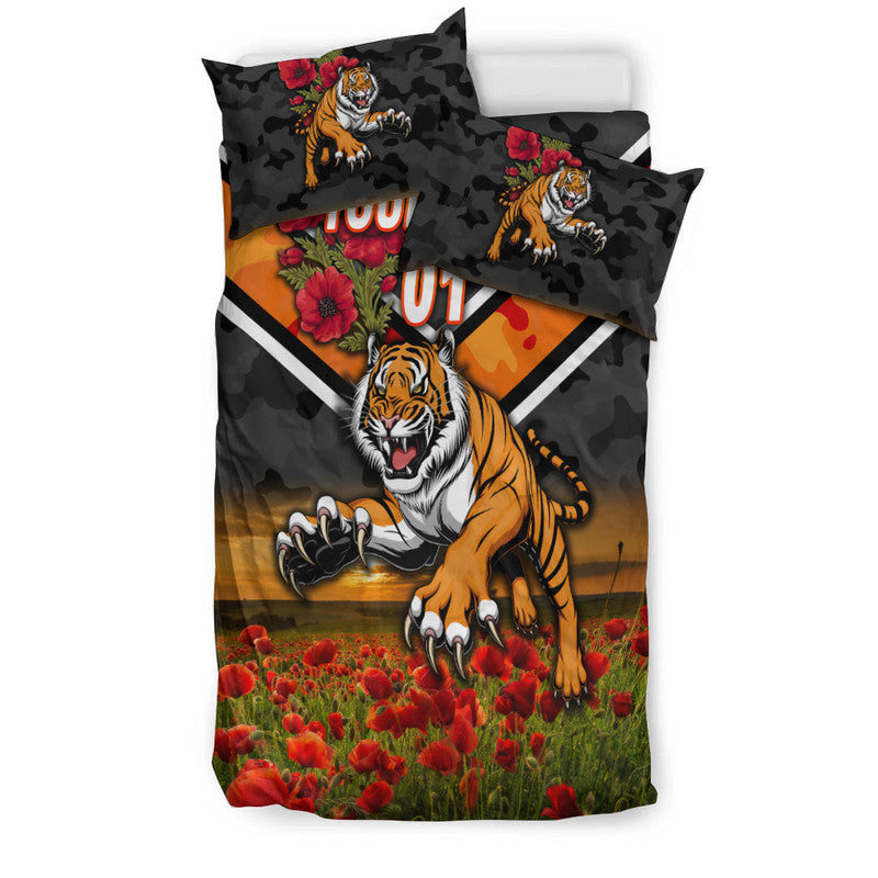 custom-personalised-wests-tigers-anzac-2022-bedding-set-poppy-flowers-vibes