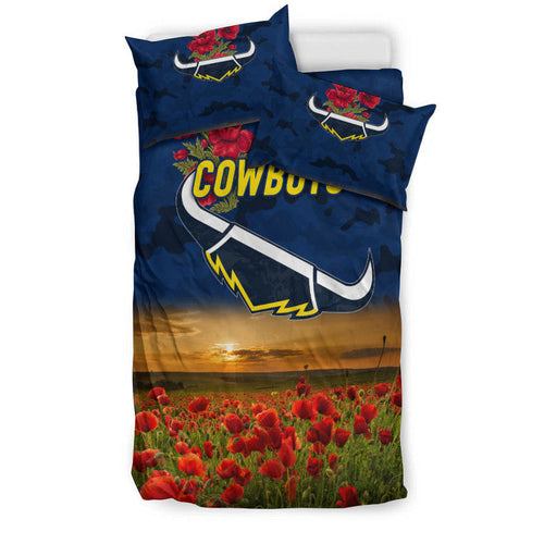 north-queensland-cowboys-anzac-2022-bedding-set-poppy-flowers-vibes-blue