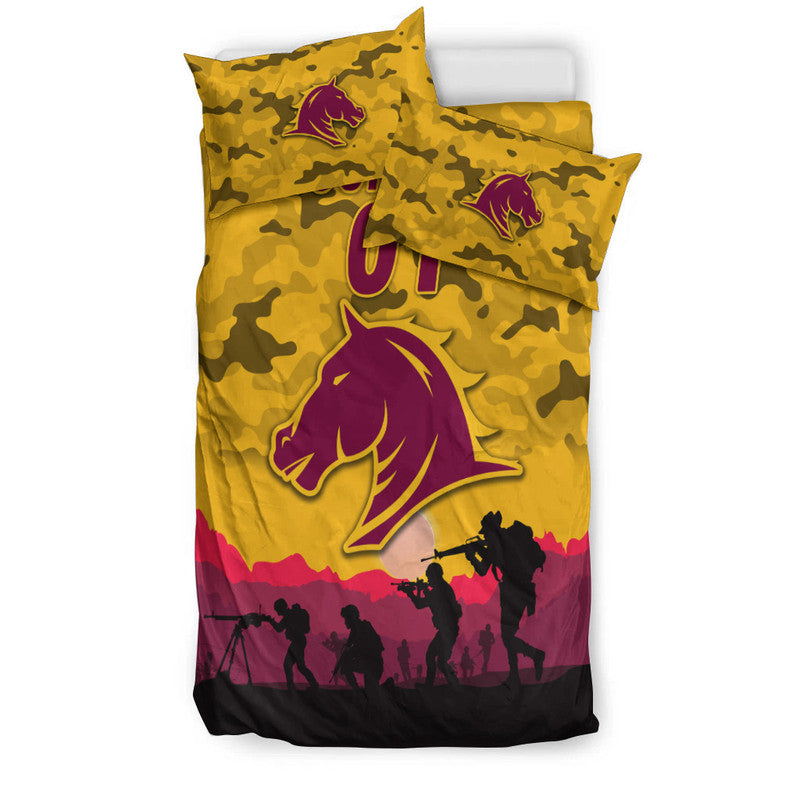 custom-personalised-brisbane-broncos-anzac-2022-bedding-set-simple-style-gold