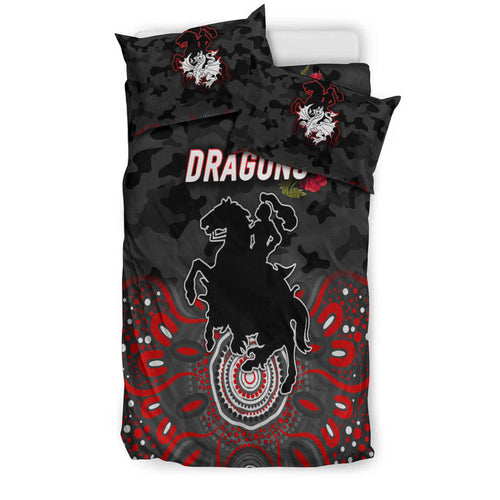 st-george-illawarra-dragons-anzac-2022-bedding-set-indigenous-vibes-black