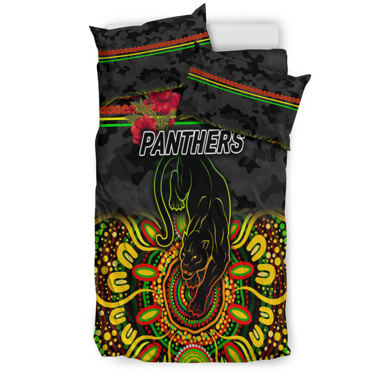 penrith-panthers-anzac-2022-bedding-set-indigenous-vibes-black