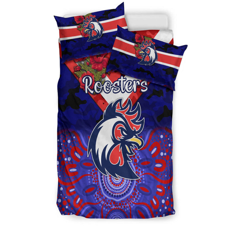 sydney-roosters-anzac-2022-bedding-set-indigenous-vibes-blue