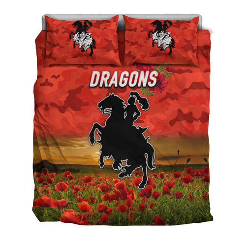 st-george-illawarra-dragons-anzac-2022-bedding-set-poppy-flowers-vibes-red